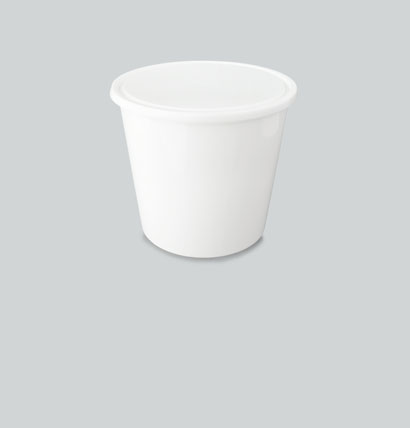2500ml Round Container (50 Pack, White)